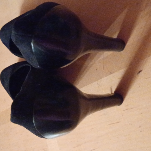 🎈🎈🎈RALPH LAUREN PURPLE L COLL.GENUINE SUEDE LEATHER HEELS SIZE 8.5 3 1/2 HEEL - Picture 6 of 11